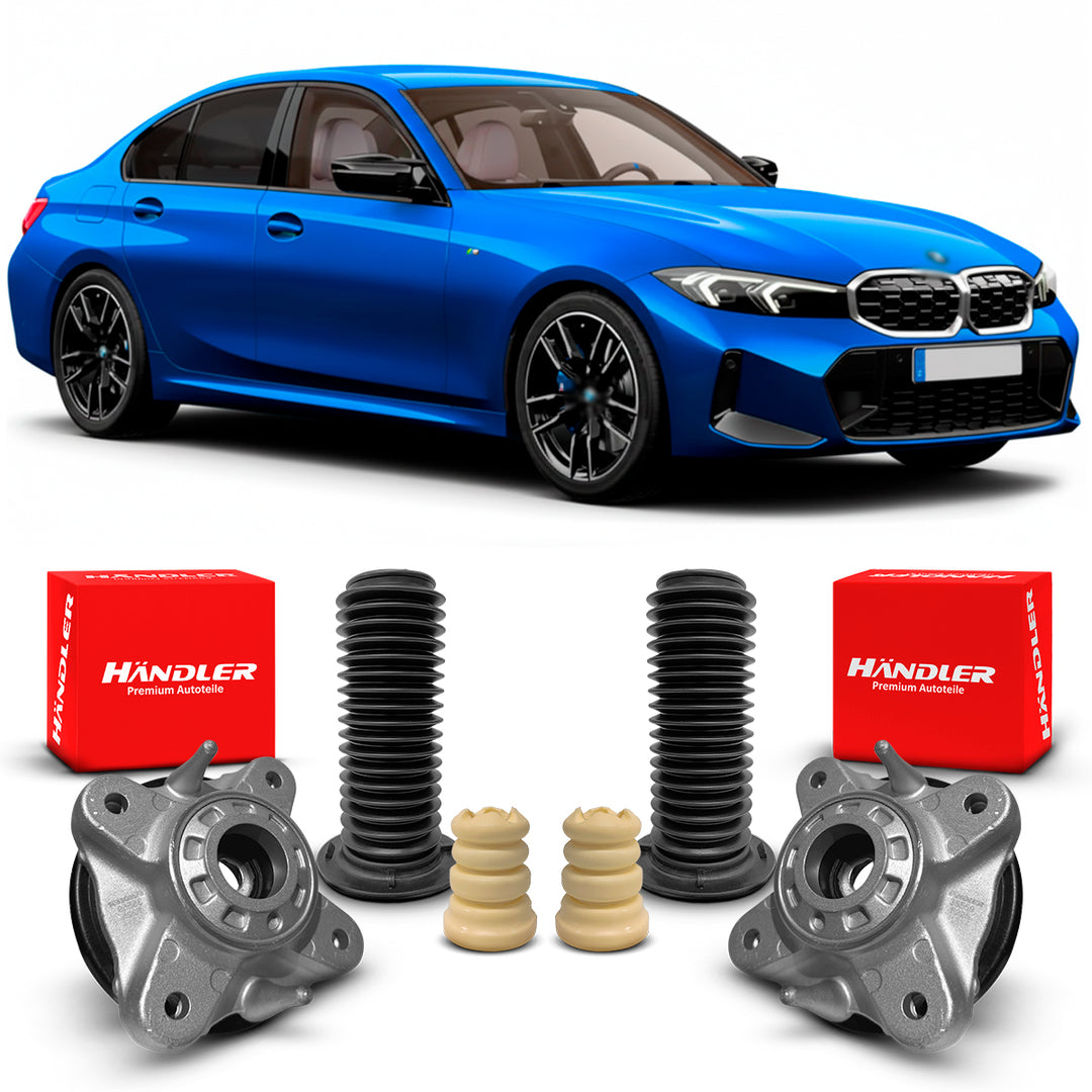 2 Kit Coxim Batente Rolamento Dianteiro BMW 330e 2019 A 2025