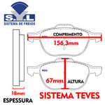 Load image into Gallery viewer, Jogo Pastilha de Freio Dianteira SYL Volvo V50 2005 A 2007
