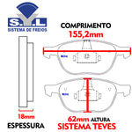 Load image into Gallery viewer, Jogo Pastilha de Freio Dianteira SYL Volvo C70 2006 A 2012
